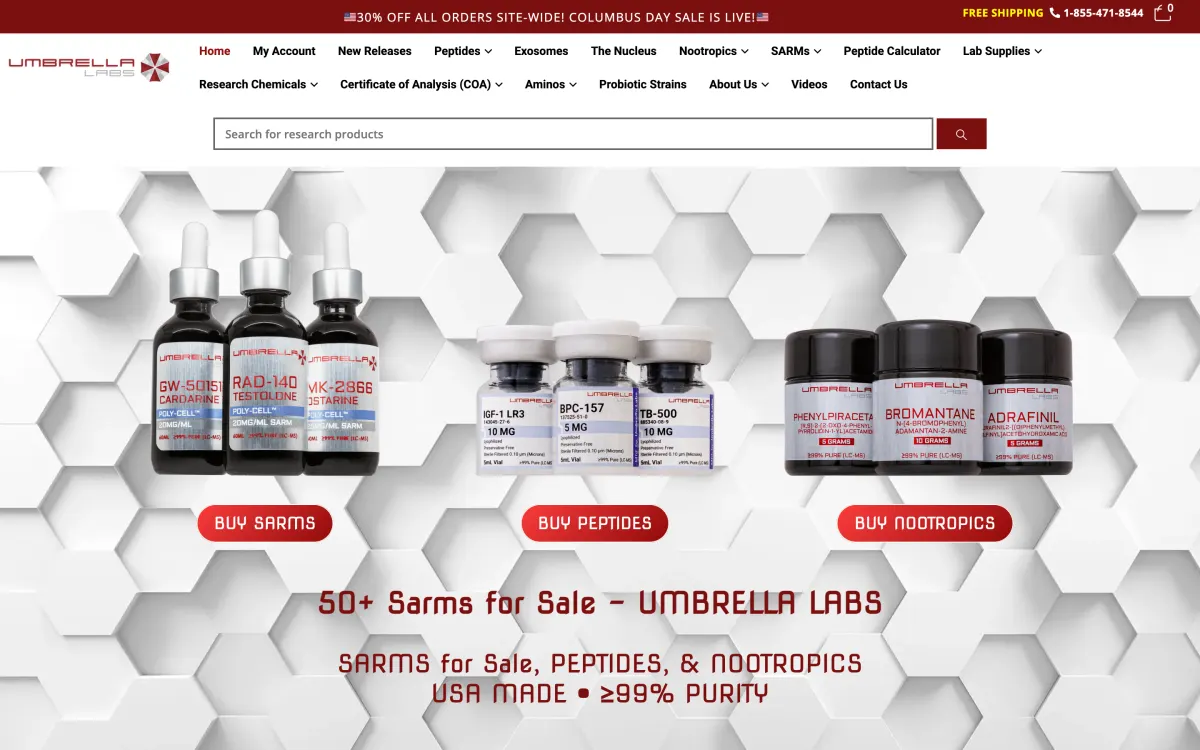 Umbrella Labs homepage, captured October 9, 2026